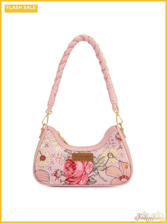 Handbags - Wrangler Floral Hobo Bag for Women Canvas PU Leather Shoulder Purse